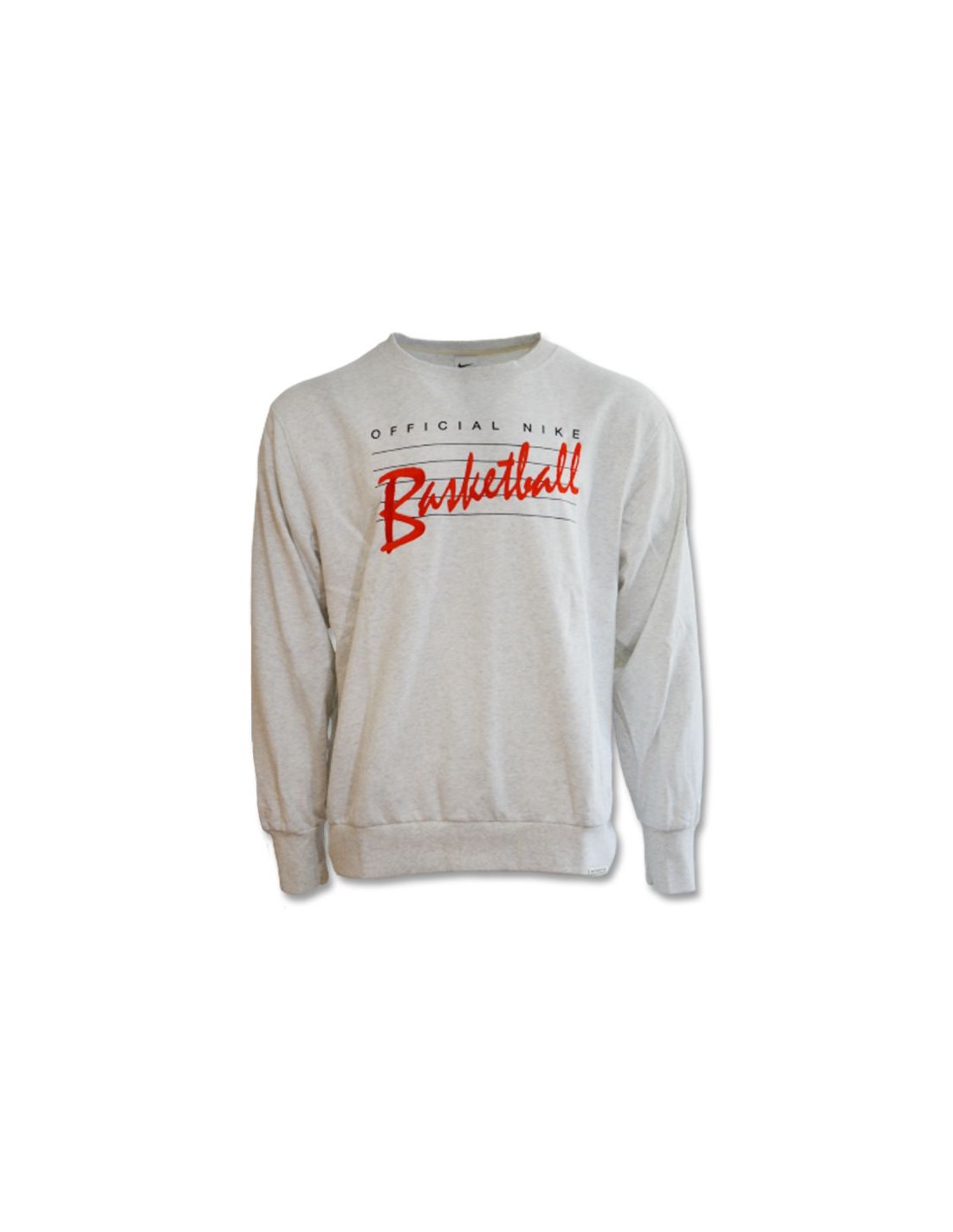 Nike Standard Issue Crew Sweatshirt Birch Basketball HeatherPale Ivory DA6741051