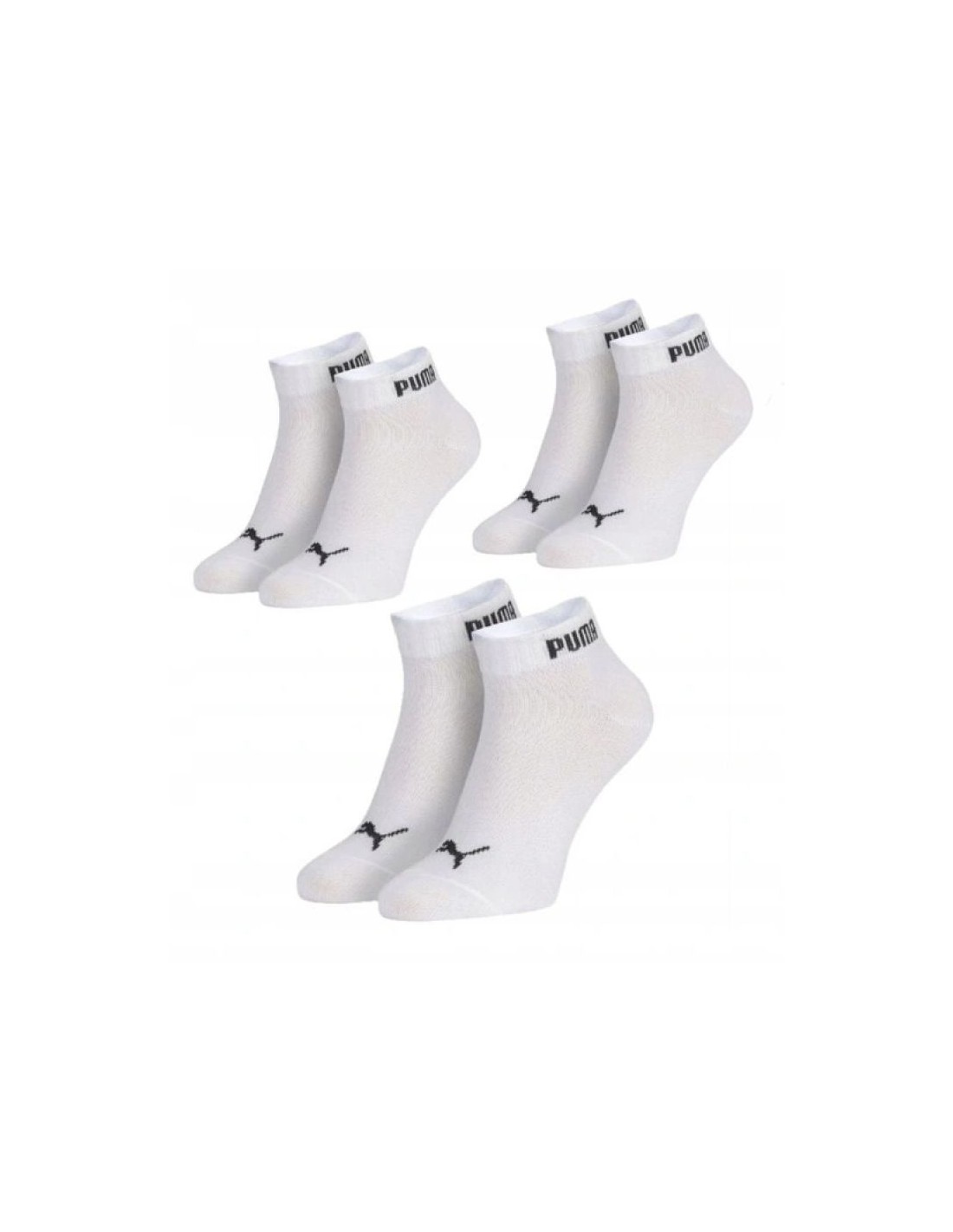 Puma unisex 3pack ankle socks cotton white comfortable