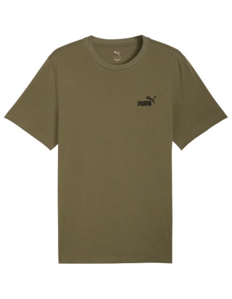 Puma Men's ESS Small No 1 Logo Tees Olive 682535 81