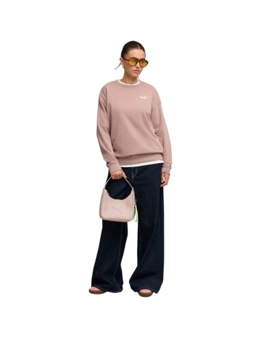 Puma ESS Small No 11 Logo Relaxed Crew Women's Sweatshirt Pink 684975 88