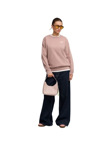 Puma ESS Small No 11 Logo Relaxed Crew Women's Sweatshirt Pink 684975 88