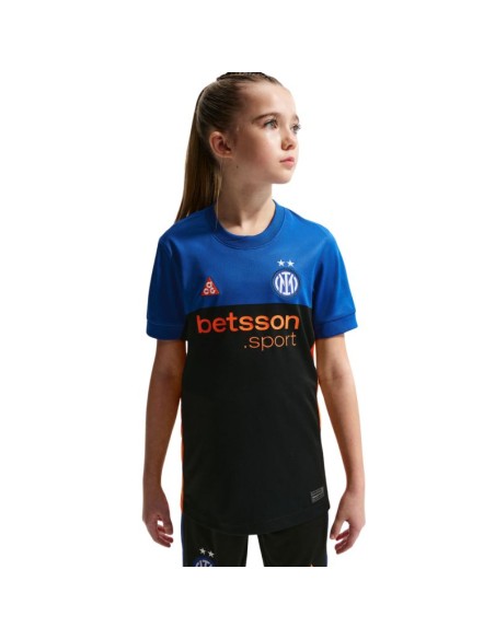 Nike Inter Milan 2026 Stadium SE Kids' Jersey Black and Blue IB3536 413