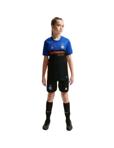 Nike Inter Milan 2026 Stadium SE Kids' Jersey Black and Blue IB3536 413