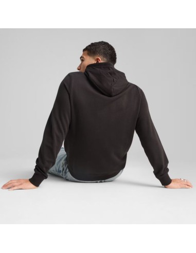 Men's Puma ESS 2 Color Small No 1 Logo Hoodie Black 684719 01