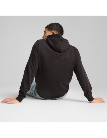 Men's Puma ESS 2 Color Small No 1 Logo Hoodie Black 684719 01