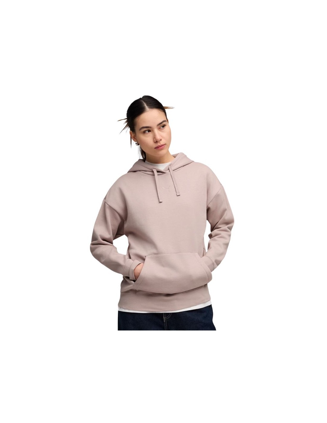 Puma ESS Centered Cat Logo Relaxed Hoodie Pink 692917 89