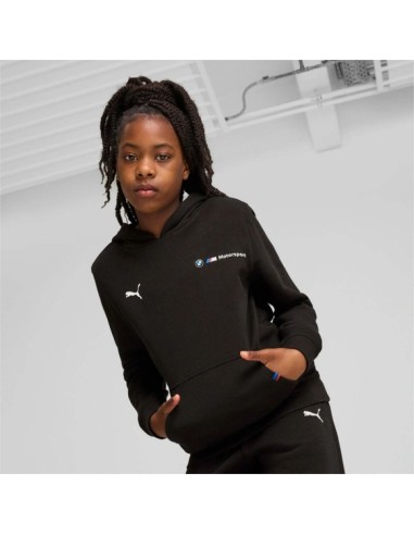 Puma BMW MMS Kids Kangaroo Hoodie Black