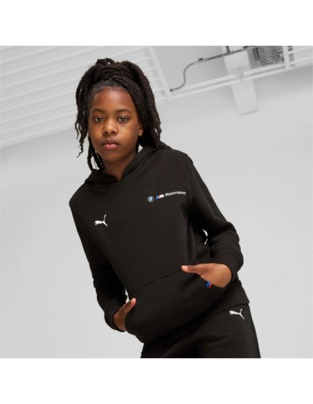Puma BMW MMS Kids Kangaroo Hoodie Black