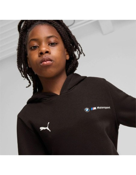 Puma BMW MMS Kids Kangaroo Hoodie Black