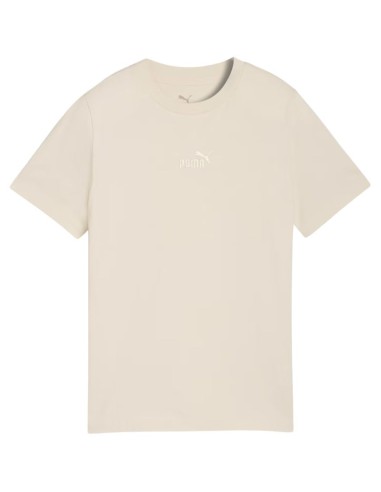 Puma ESS Small No 1 Logo Centered Tee for Kids Beige 692975 87
