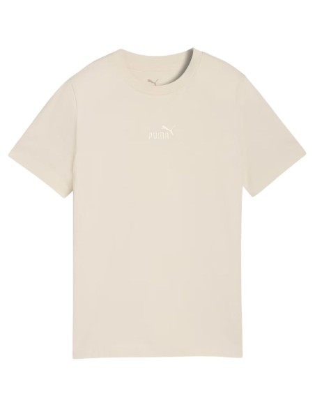 Puma ESS Small No 1 Logo Centered Tee for Kids Beige 692975 87