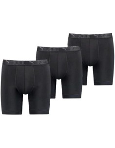Puma Men's Boxer Briefs Long 3Pack Black Comfortable