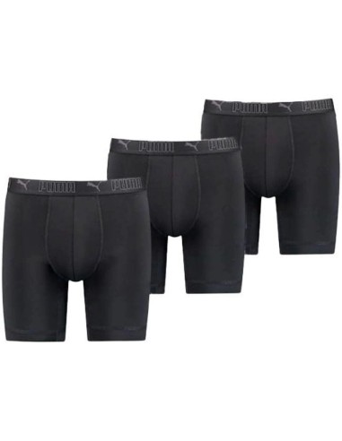 Puma Men's Boxer Briefs Long 3Pack Black Comfortable