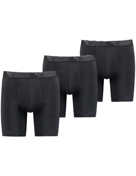 Puma Men's Boxer Briefs Long 3Pack Black Comfortable