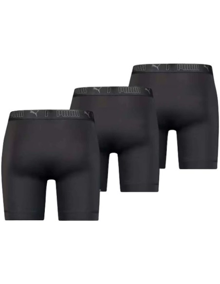 Puma Men's Boxer Briefs Long 3Pack Black Comfortable