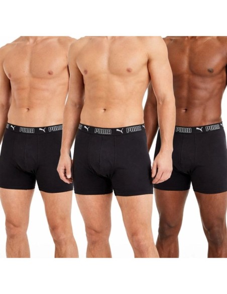 Puma Men's Boxer Briefs Long 3Pack Black Comfortable
