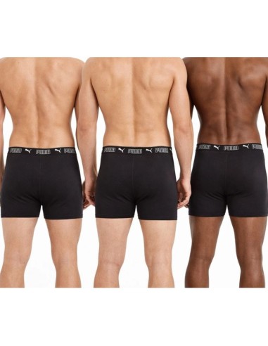 Puma Men's Boxer Briefs Long 3Pack Black Comfortable