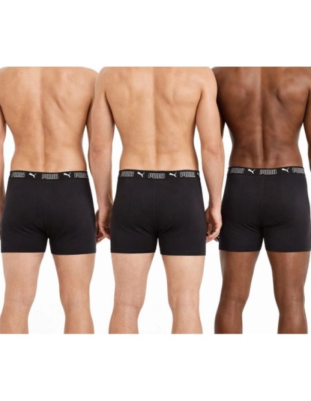 Puma Men's Boxer Briefs Long 3Pack Black Comfortable