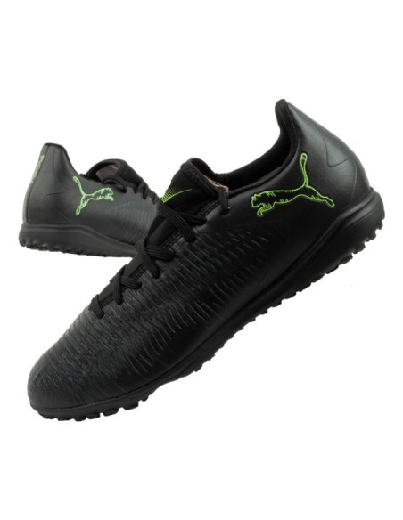 Puma men's sports shoes Future 8 Play TT turf football shoes black green