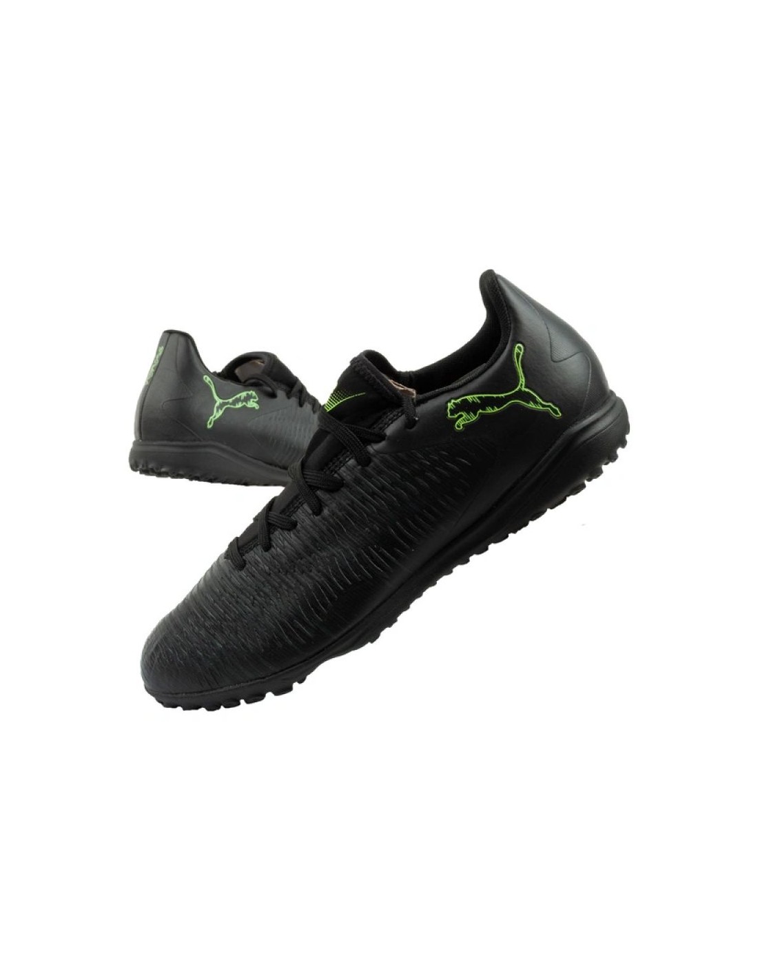 Puma men's sports shoes Future 8 Play TT turf football shoes black green