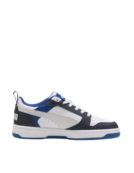 Puma Rebound V6 Lo Mid kids' shoes white and blue 393833 28
