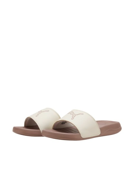 Puma Popcat 20 women's flipflops brown and cream 404855 02
