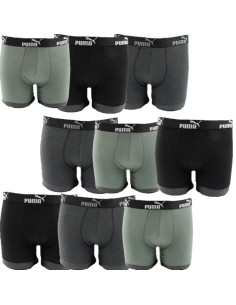 Puma Men's Boxer Briefs 9Pack Black Gray Khaki Comfortable Cotton
