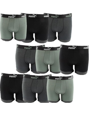 Puma Men's Boxer Briefs 9Pack Black Gray Khaki Comfortable Cotton