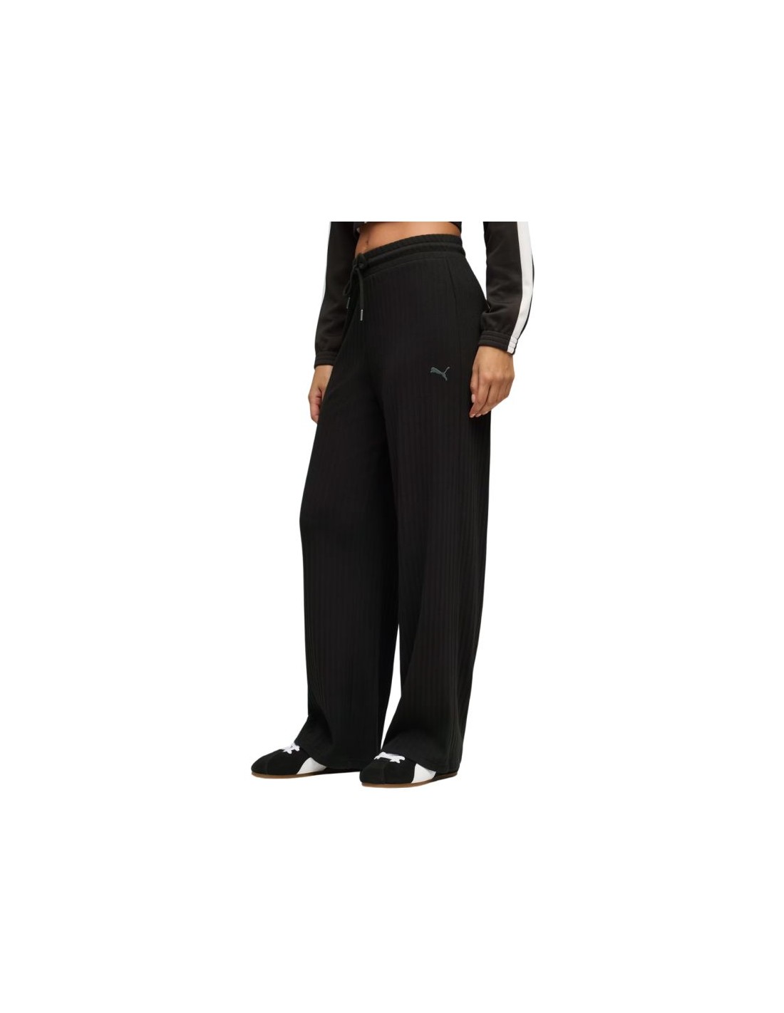 Puma HER Comfort HighWaist Wide Leg Women's Pants Black 693284 01