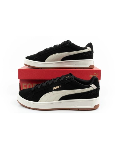 Puma men's Court Classico sports shoes leather sneakers black