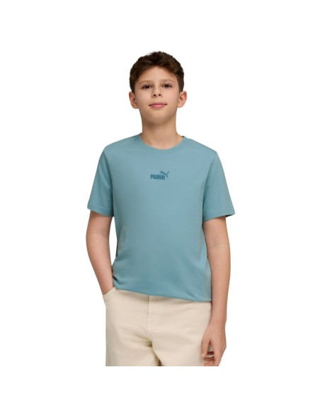 Puma ESS Small No 1 Logo Centered Tee for Kids Blue 692975 47