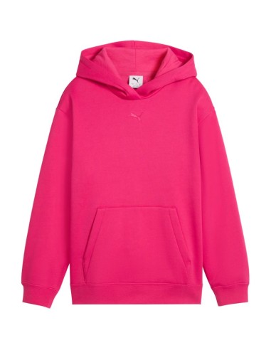 Puma ESS Centered Cat Logo Relaxed Hoodie for Kids Fuchsia 692973 59