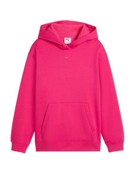 Puma ESS Centered Cat Logo Relaxed Hoodie for Kids Fuchsia 692973 59