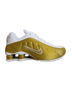 Nike Shox R4 Metallic Gold White GS Sports Shoes CW2626700
