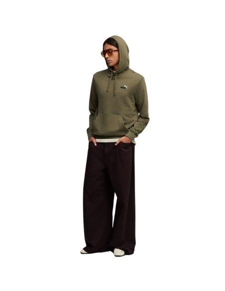 Men's Puma ESS 2 Color Small No 1 Logo Hoodie olive 684719 81