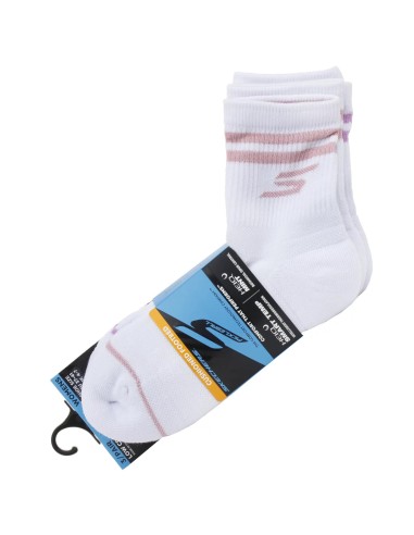 Skechers 3pk Wmns LC PB Varsity Stripe Socks S02643HPWHT