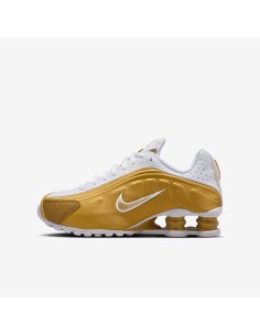 Nike Shox R4 Metallic Gold White GS Sports Shoes CW2626700
