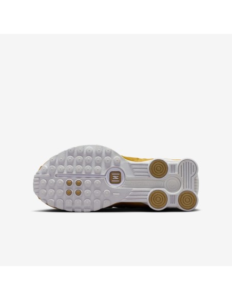 Nike Shox R4 Metallic Gold White GS Sports Shoes CW2626700