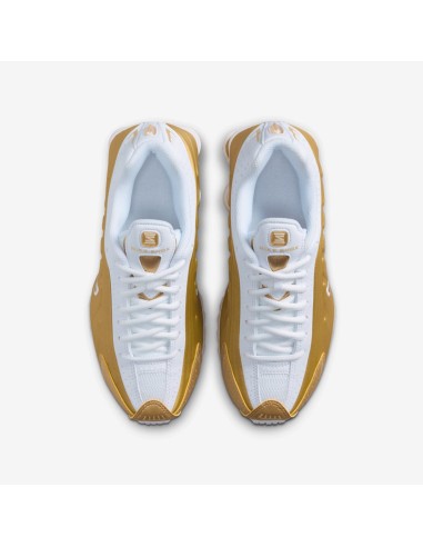 Nike Shox R4 Metallic Gold White GS Sports Shoes CW2626700