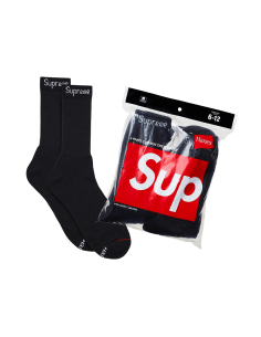 Supreme x Hanes Crew Socks 4 Pack 'Black' 99HAA26BLACK MBS