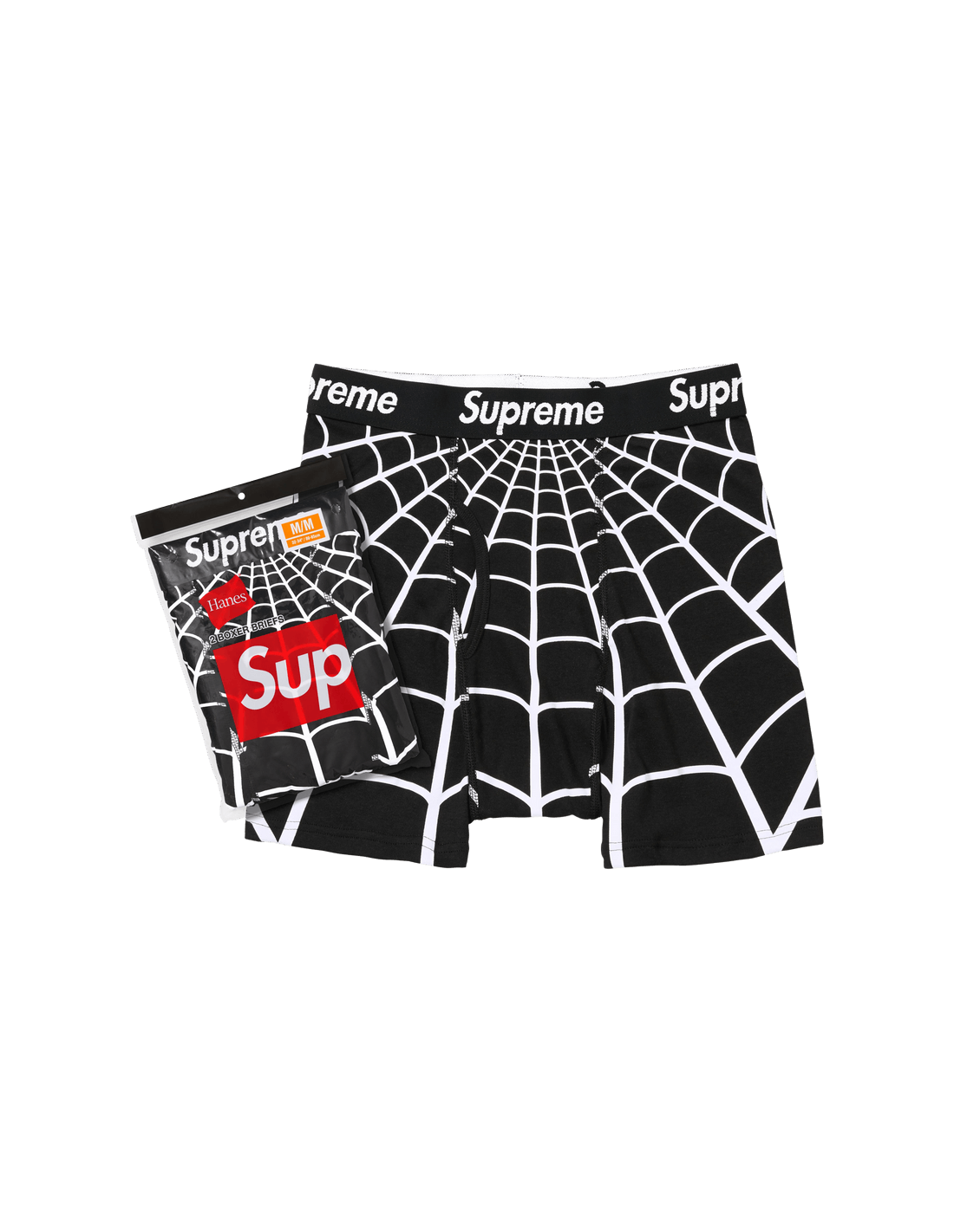 Supreme x Hanes SpiderMan Boxer Briefs 2 Pack 'Black' SS26A66BLACK MBS