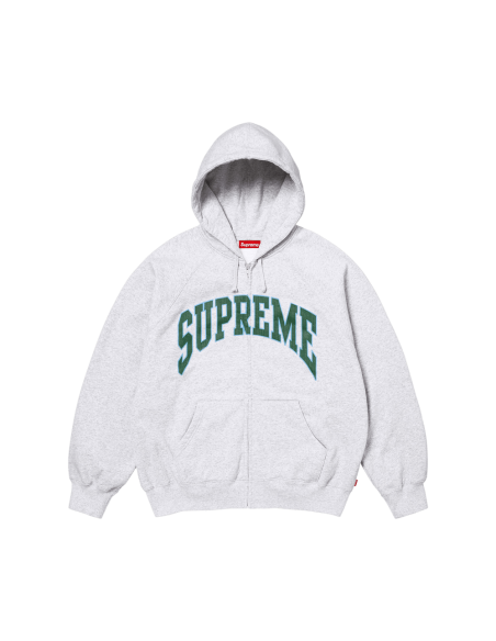 Supreme Cracked Raglan Zip Up Hooded Sweatshirt 'Ash Grey' SS26SW81ASHGREY MBS