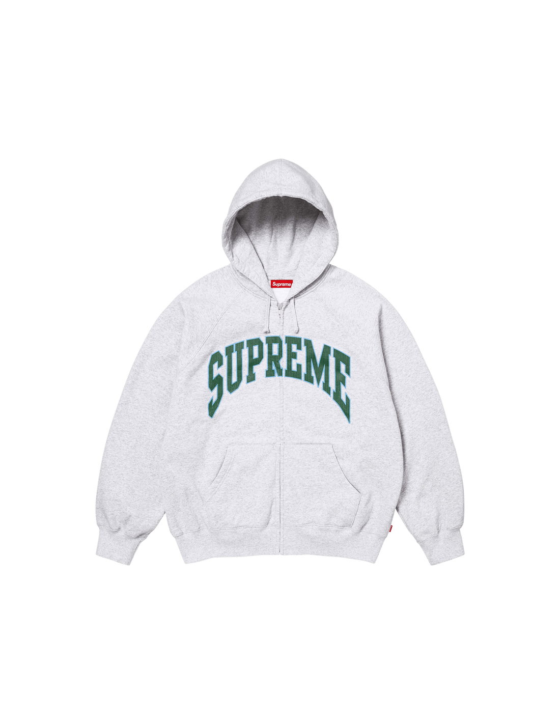 Supreme Cracked Raglan Zip Up Hooded Sweatshirt 'Ash Grey' SS26SW81ASHGREY MBS