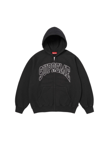 Supreme Cracked Raglan Zip Up Hooded Sweatshirt 'Black' SS26SW81BLACK MBS
