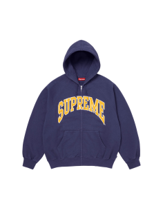 Supreme Cracked Raglan Zip Up Hooded Sweatshirt 'Washed Navy' SS26SW81WASHEDNAVY MBS