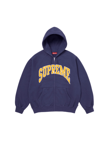 Supreme Cracked Raglan Zip Up Hooded Sweatshirt 'Washed Navy' SS26SW81WASHEDNAVY MBS