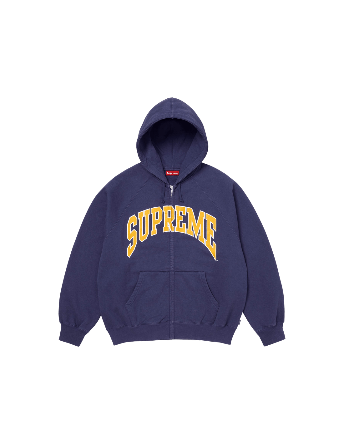 Supreme Cracked Raglan Zip Up Hooded Sweatshirt 'Washed Navy' SS26SW81WASHEDNAVY MBS