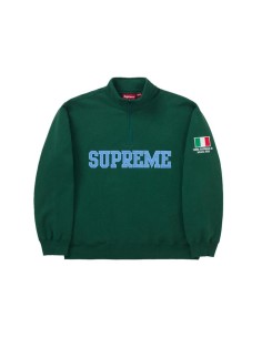 Supreme Milan Shop Flag Half Zip Pullover Green SUPHALFZIPFLAGGREEN MBS