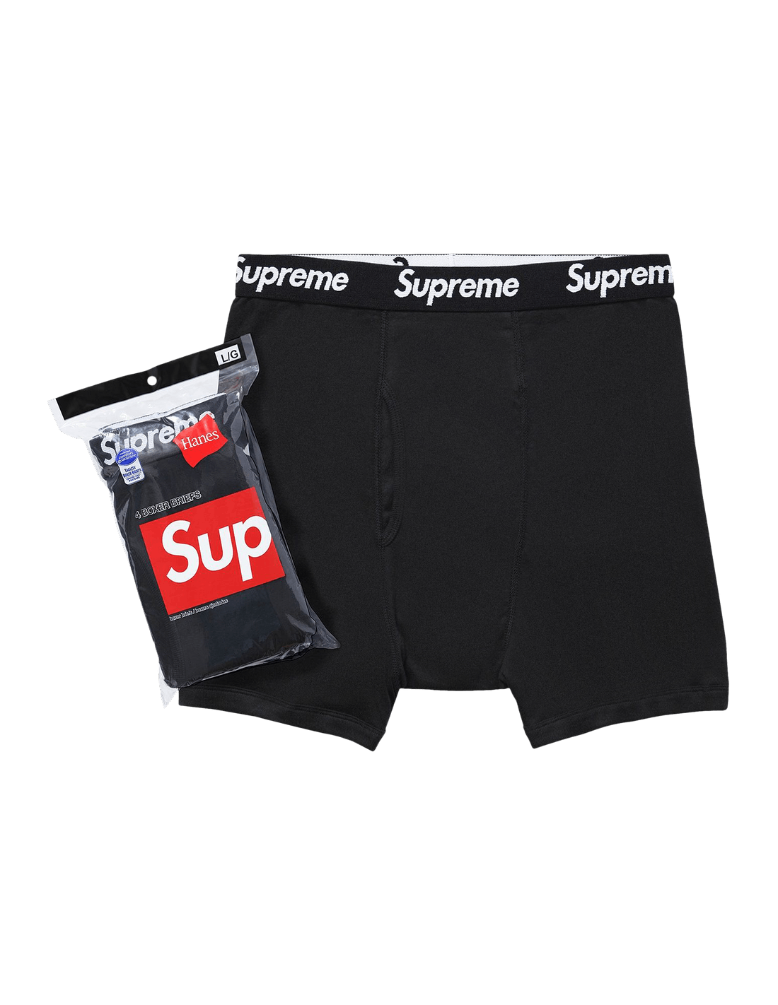 Supreme Supreme x Hanes Boxer Briefs 4 Pack 'Black' 99HAA36BLACK MBS