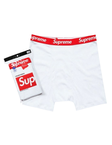 Supreme x Hanes Boxer Briefs 4 Pack 'White' 99HAA36WHITE MBS